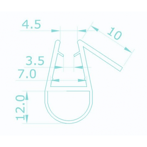 Bath Shower Screen Door Bubble Seal (4mm,6mm, and 8mm glass)